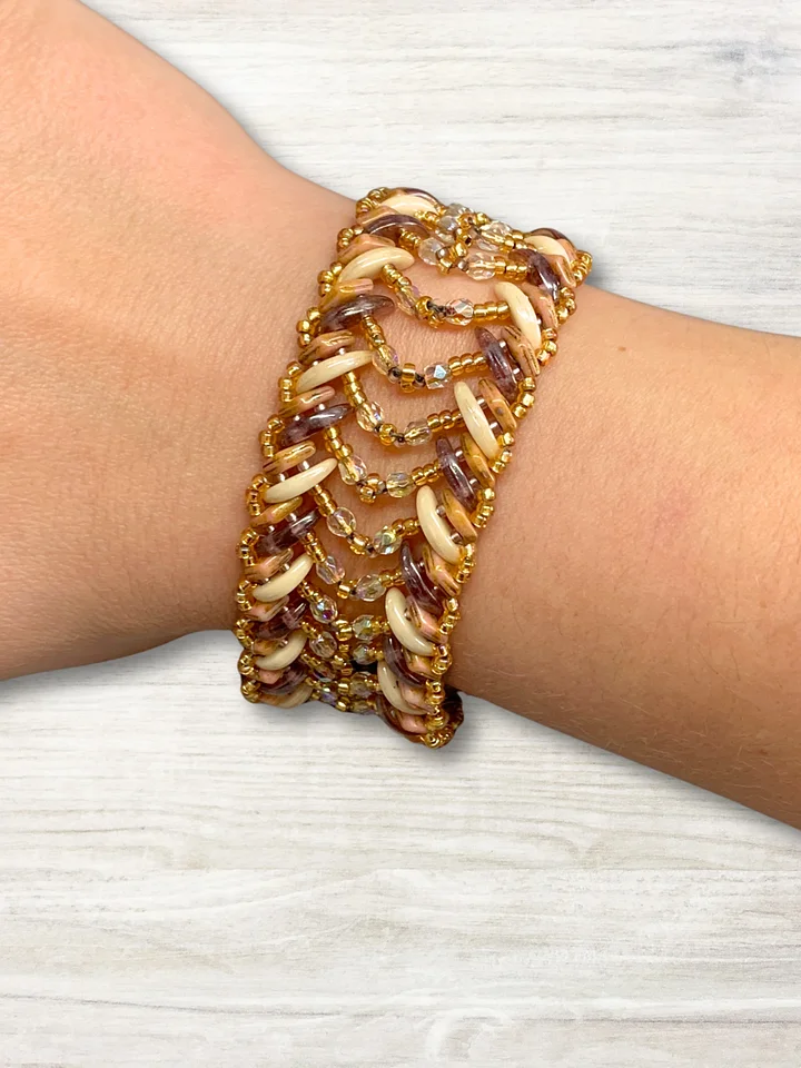 Mata Hari Beaded Crescent Bracelet - Gold product image (1)