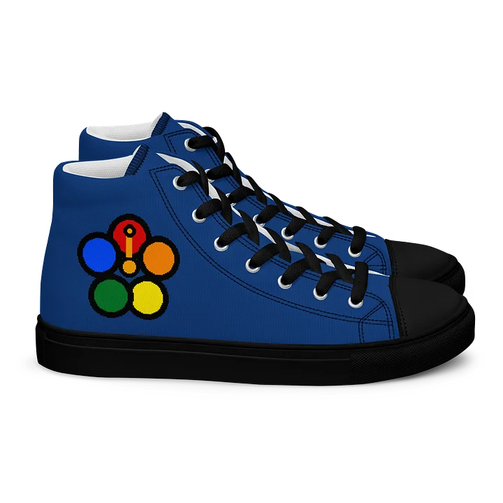 Colorful Hibiscus High Top Canvas Men's Shoes product image (2)