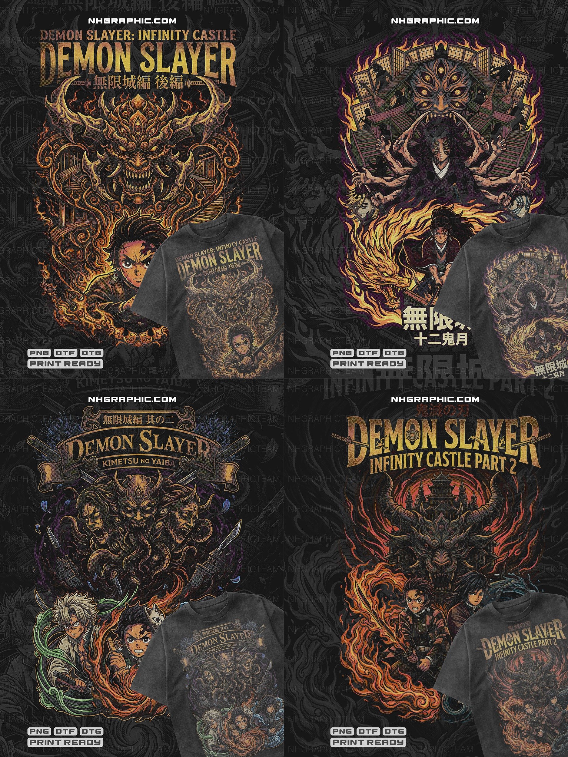 16 Exclusive Demon Slayer Halftone Shirt PNGs product image (4)
