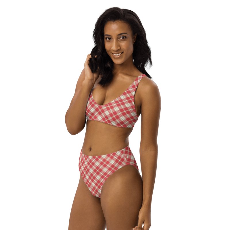 Coral Pink Plaid Bikini product image (3)