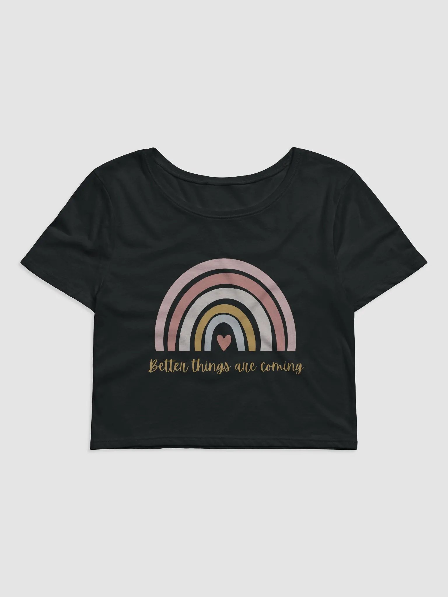 Rainbow Heart Crop Tee product image (4)