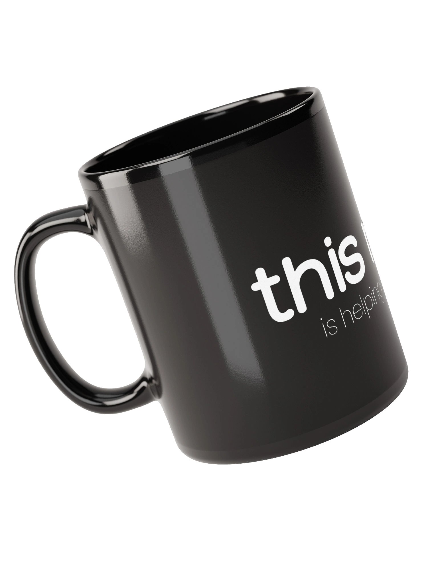 Black Glossy Mug - This Mug is Helping Me Pause product image (5)
