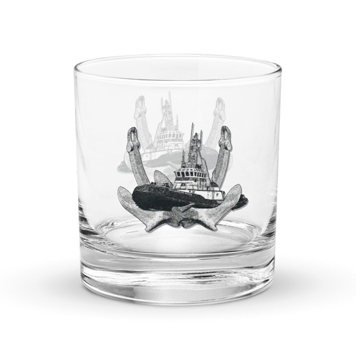 Twin Anchor Marco tug Rocks Glass 10.5oz product image (1)