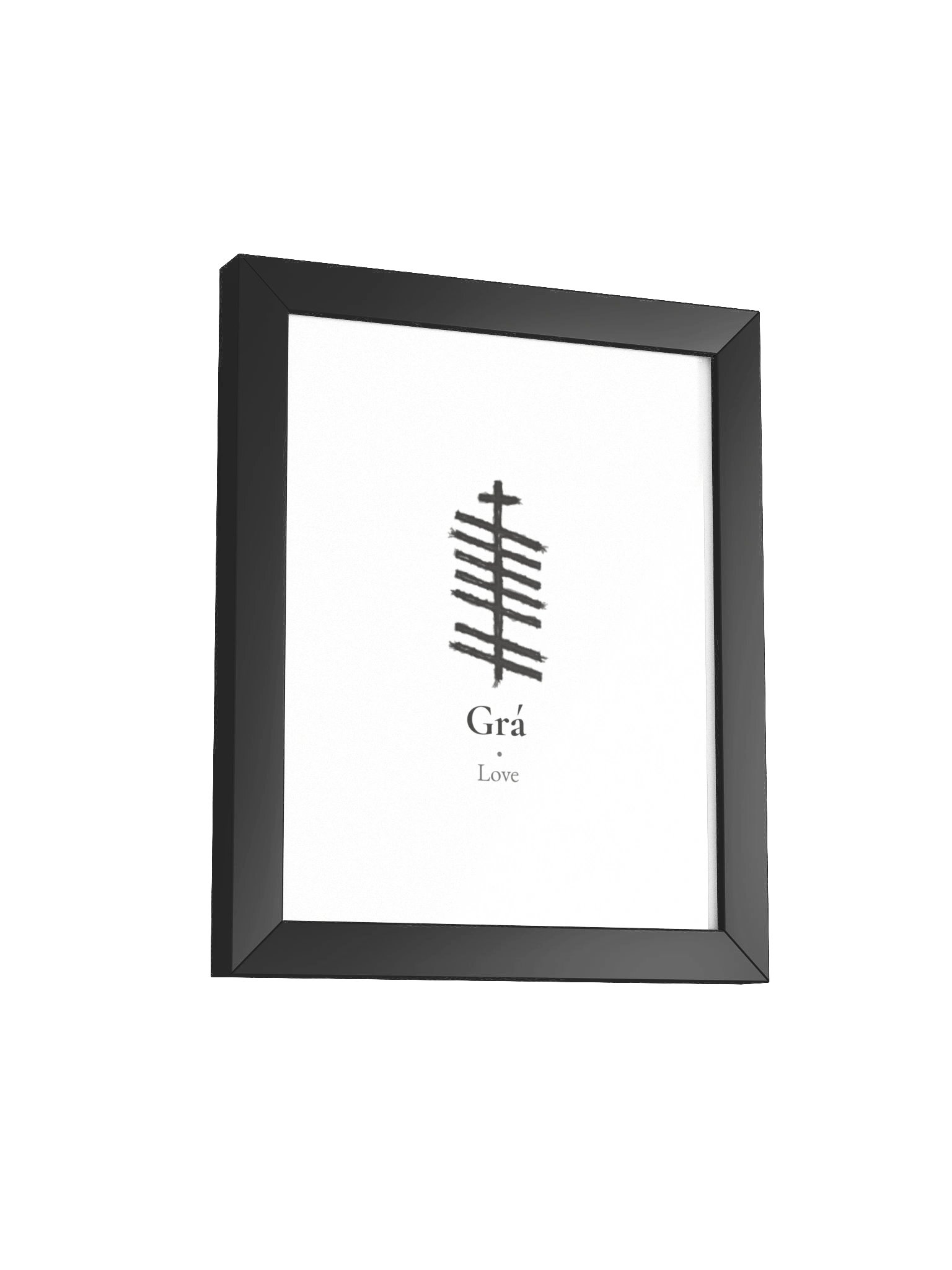 Grá Ogham Art Print | Irish Word for Love in Ogham Script product image (8)