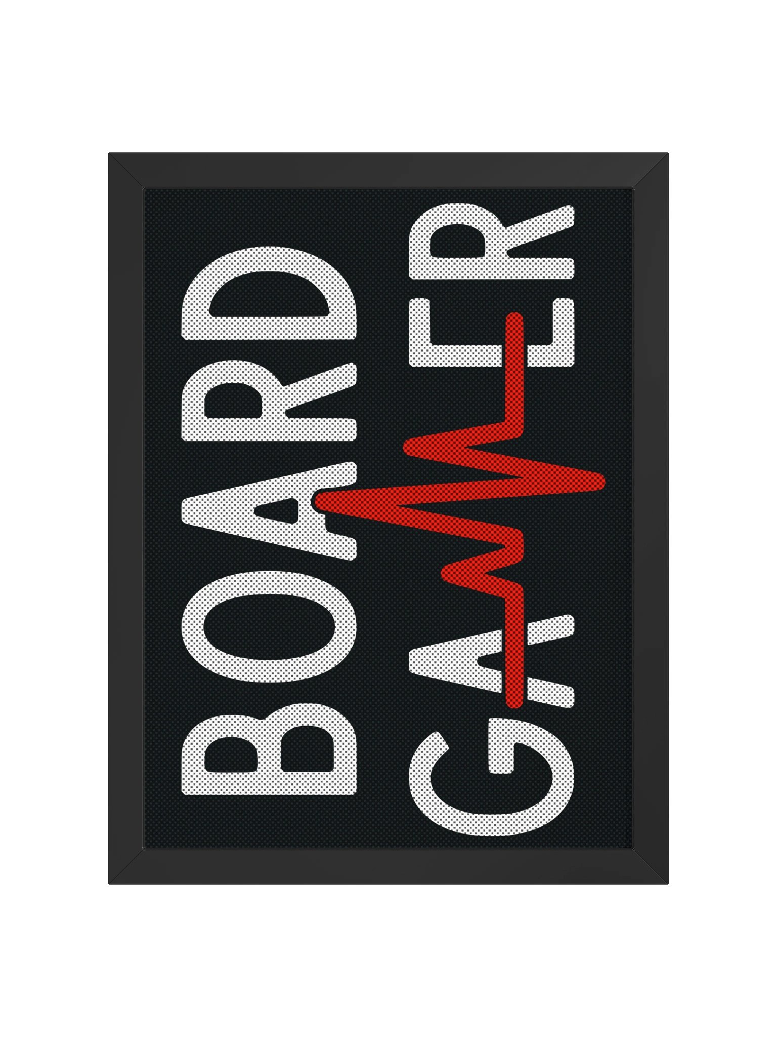 Board Gamer Heartbeat Tabletop Game Room Poster - FRAMED product image (2)