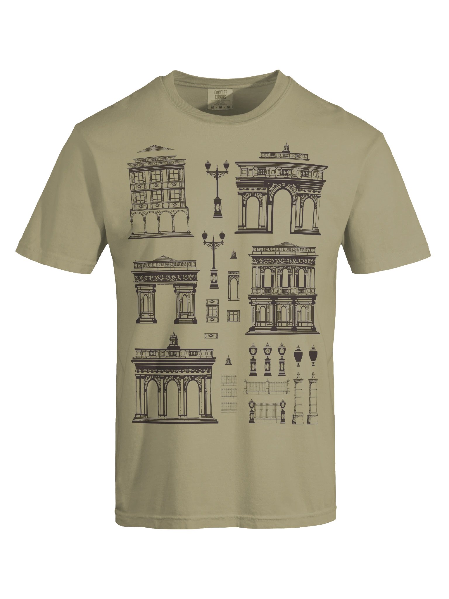 Dark Academia Architecture Shirt – Vintage European Buildings Graphic Tee product image (6)