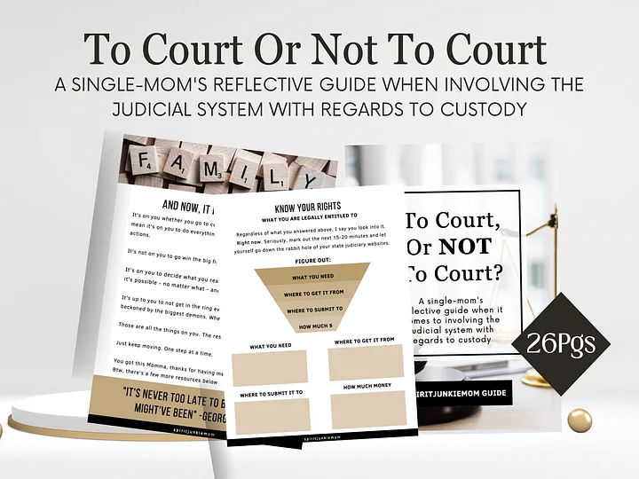 To Court or NOT to Court - A Reflective Guide for Mama's Going Through Separation product image (1)