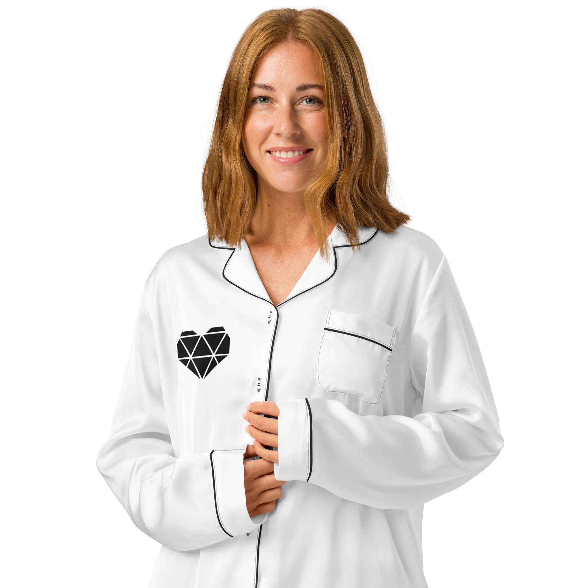 Pajama Top White Long Sleeve product image (3)