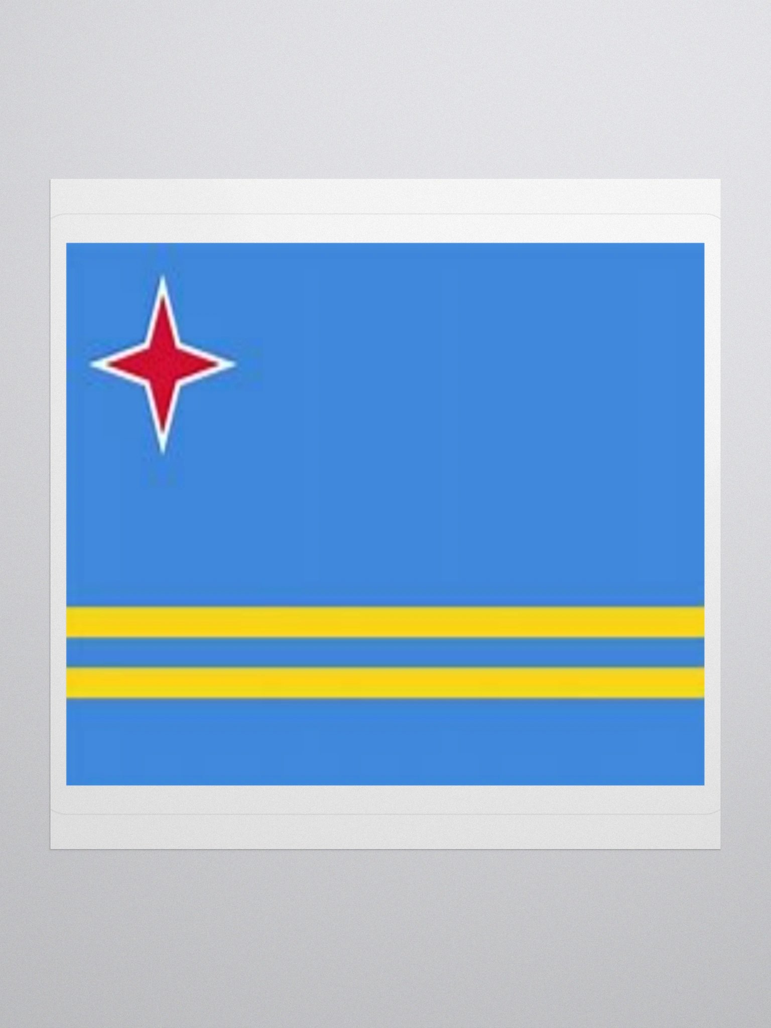 Exclusive Aruba Flag Kiss-Cut Stickers - High-Quality Vinyl, Multiple Sizes product image (1)