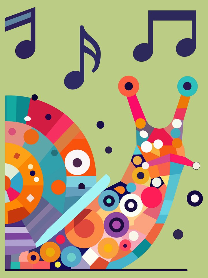Free Geometric Snail PNG Art - Transparent Background, Whimsical Low Poly Illustration product image (1)
