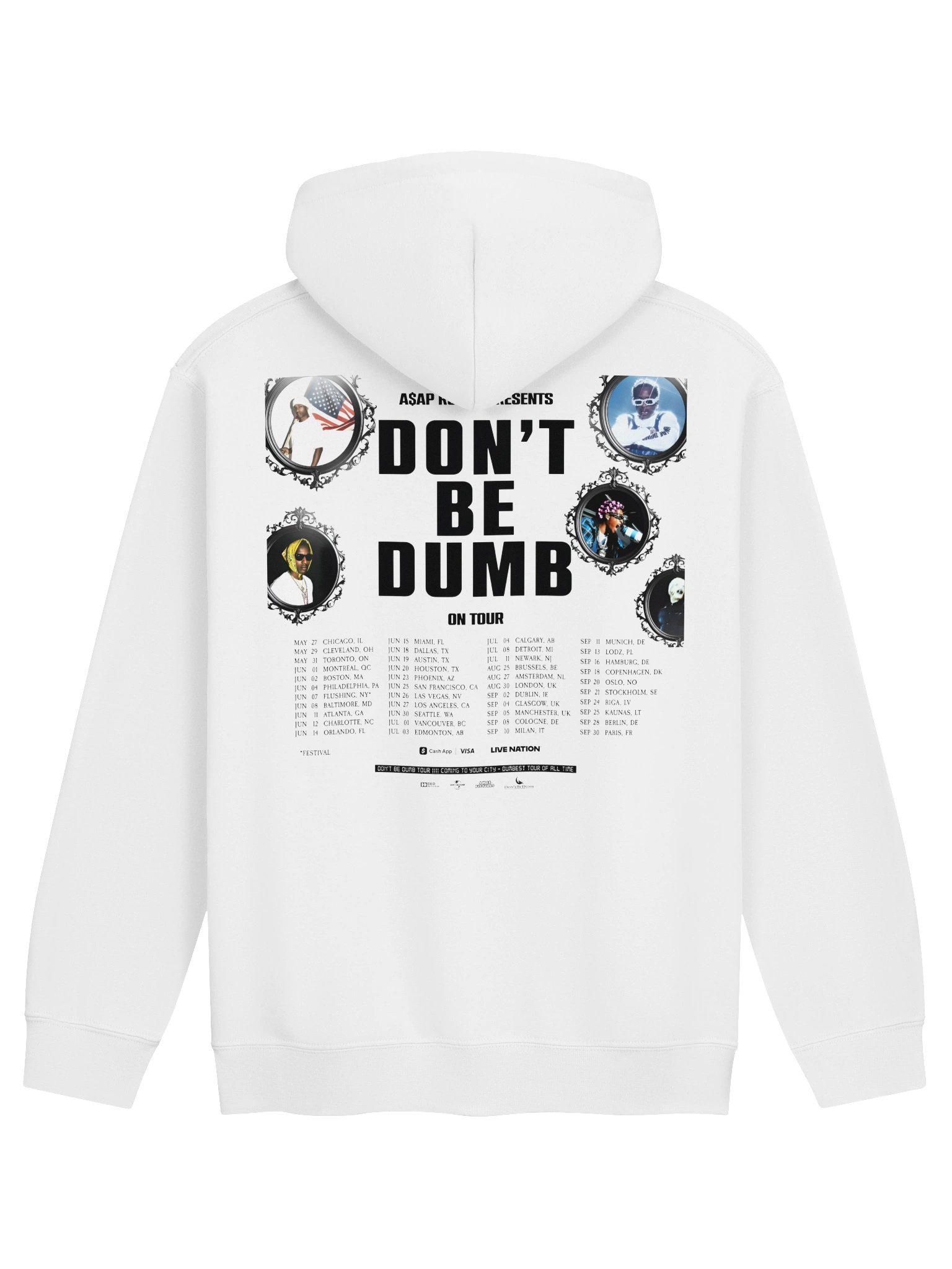 A$AP Rocky DON’T BE DUMB On Tour 2026 Hoodie product image (2)