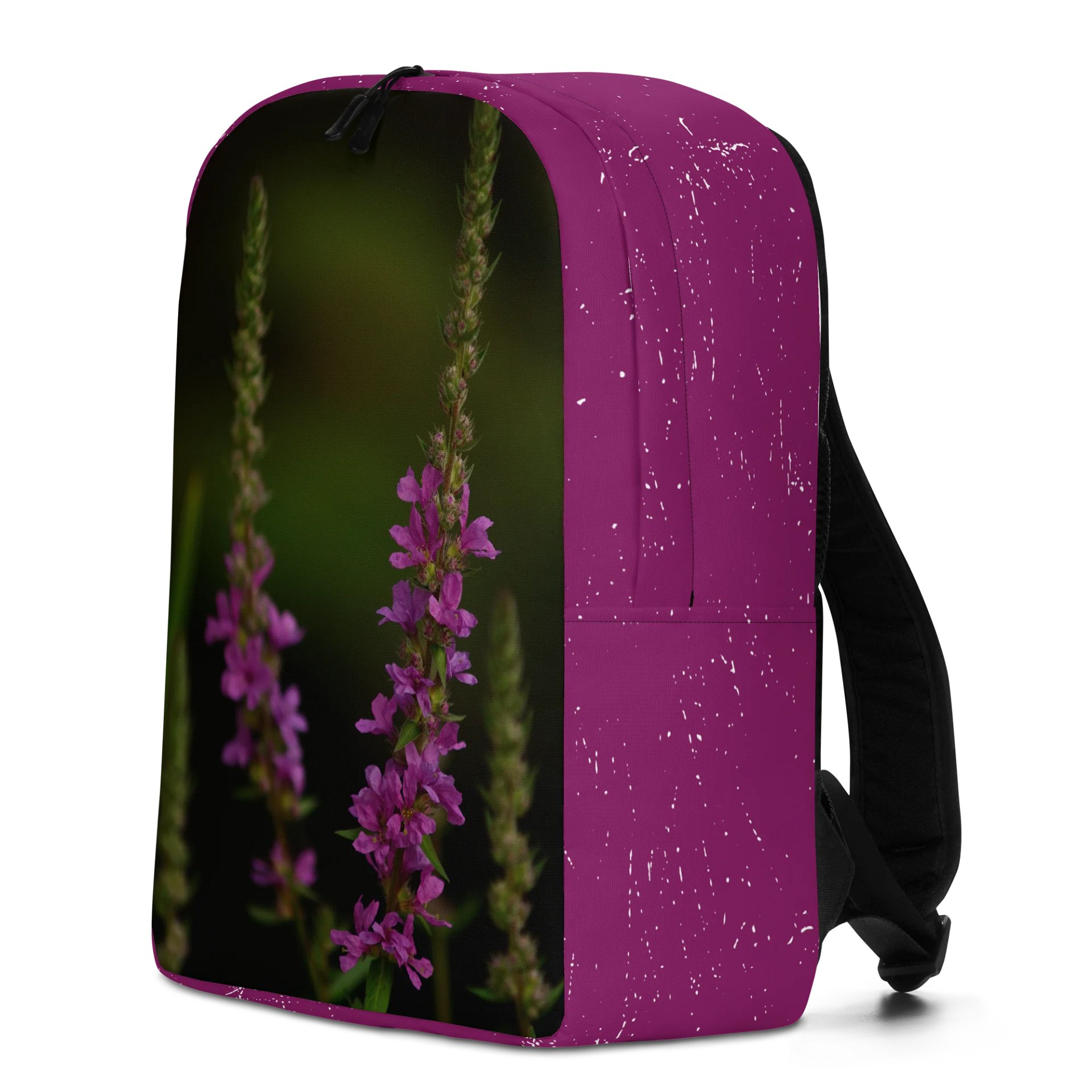 Design-backpack - Purple blossoms against a dark background (Light-colored Design) product image (4)