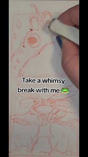 Take a scroll break with me 🐸 💚 Part one of my Fairy Court series! | #mixedmedia #whimsical #whimsigoth #frog #frogart