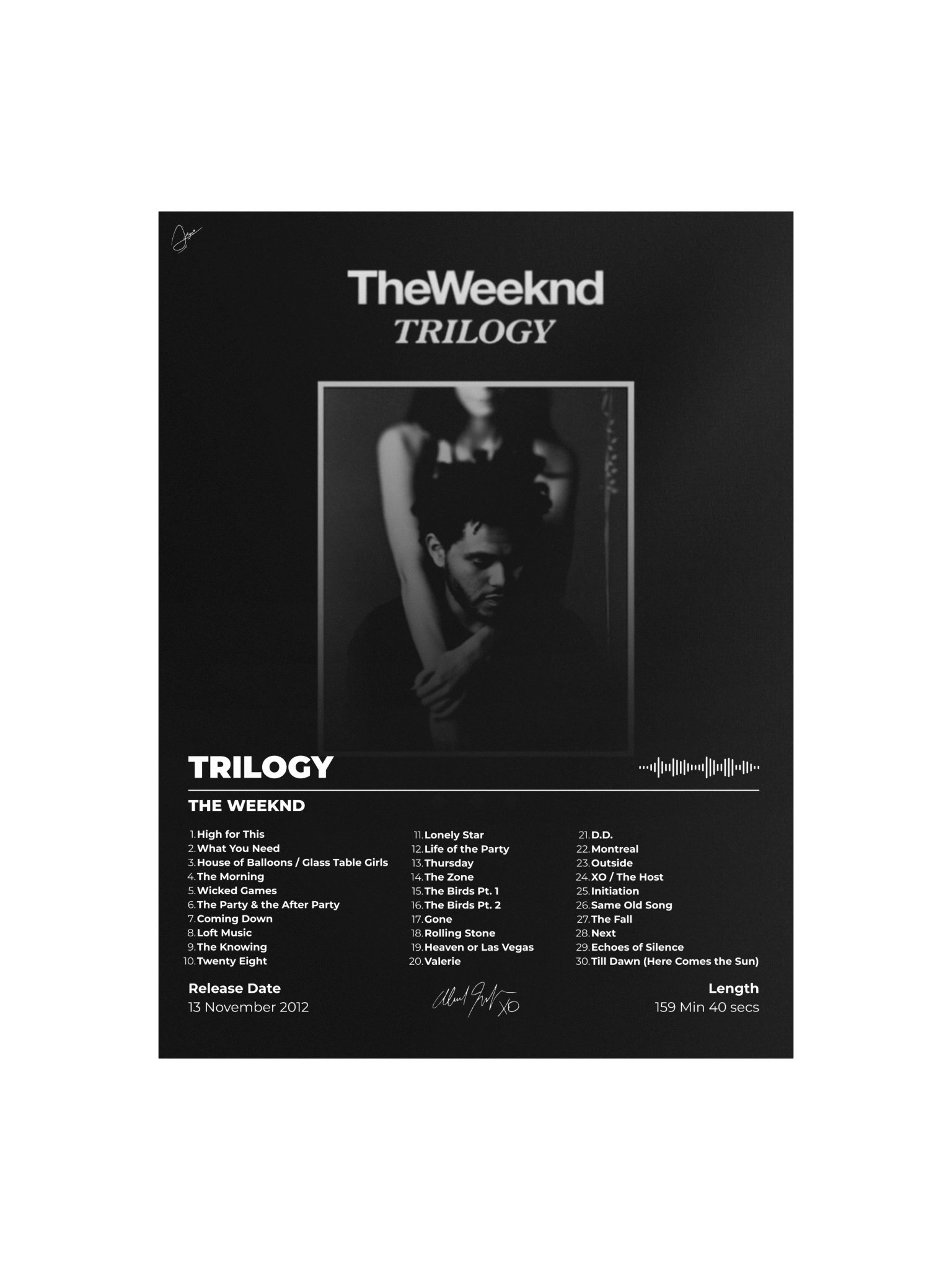 The Weeknd Trilogy Album Poster product image (2)