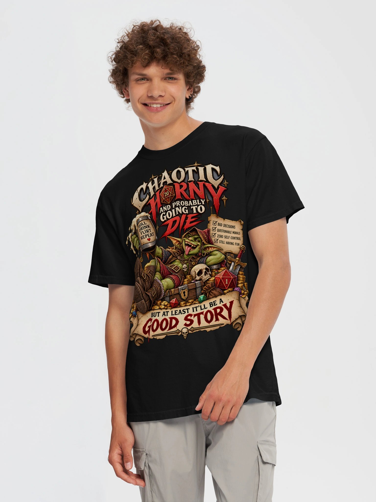 Chaotic Horny Goblin D&D Tee product image (1)