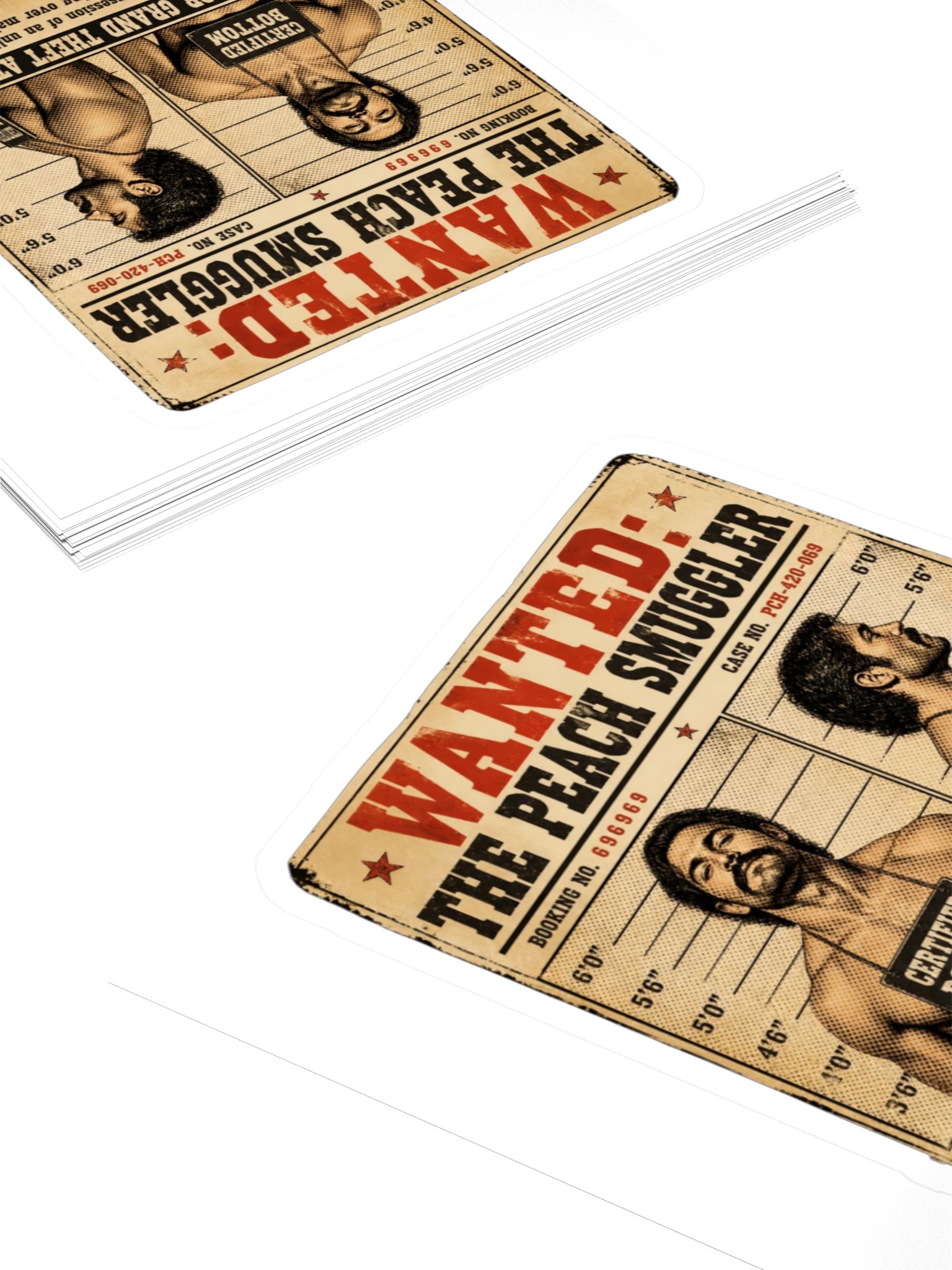 Wanted: The Peach Smuggler Kiss Cut Sticker product image (10)