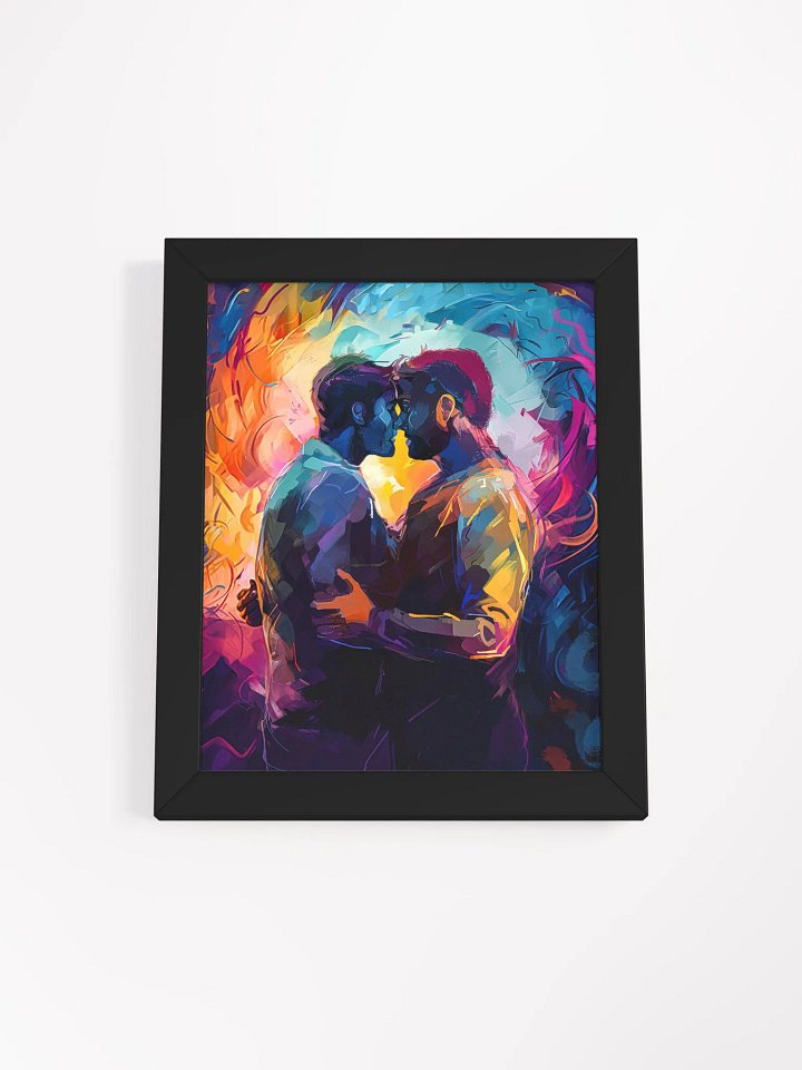 Two Men – Colorful Embrace Gay Studio Framed Print product image (1)