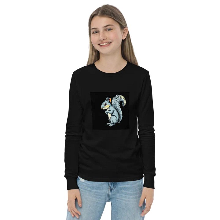 Pooky's Playful Squirrel Long Sleeve Tee product image (2)