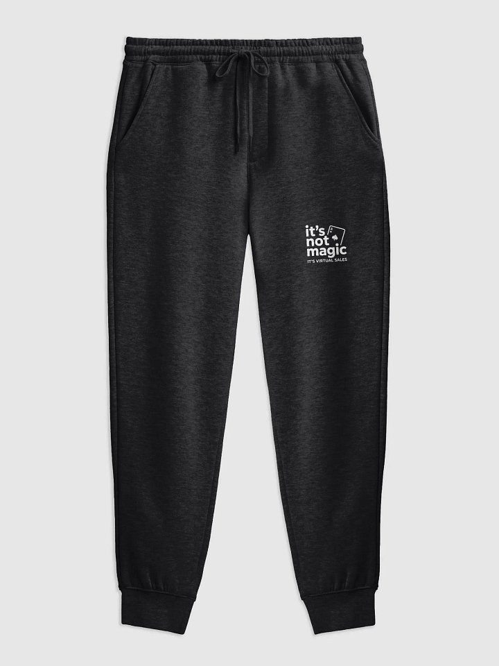 "It’s Not Magic" Joggers – Black w/ White Logo product image (5)