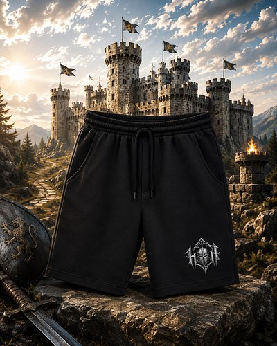 Affirmez votre style avec ce short noir inspiré de l’univers des chevaliers. Sa coupe sobre et confortable s’accompagne d’un ...