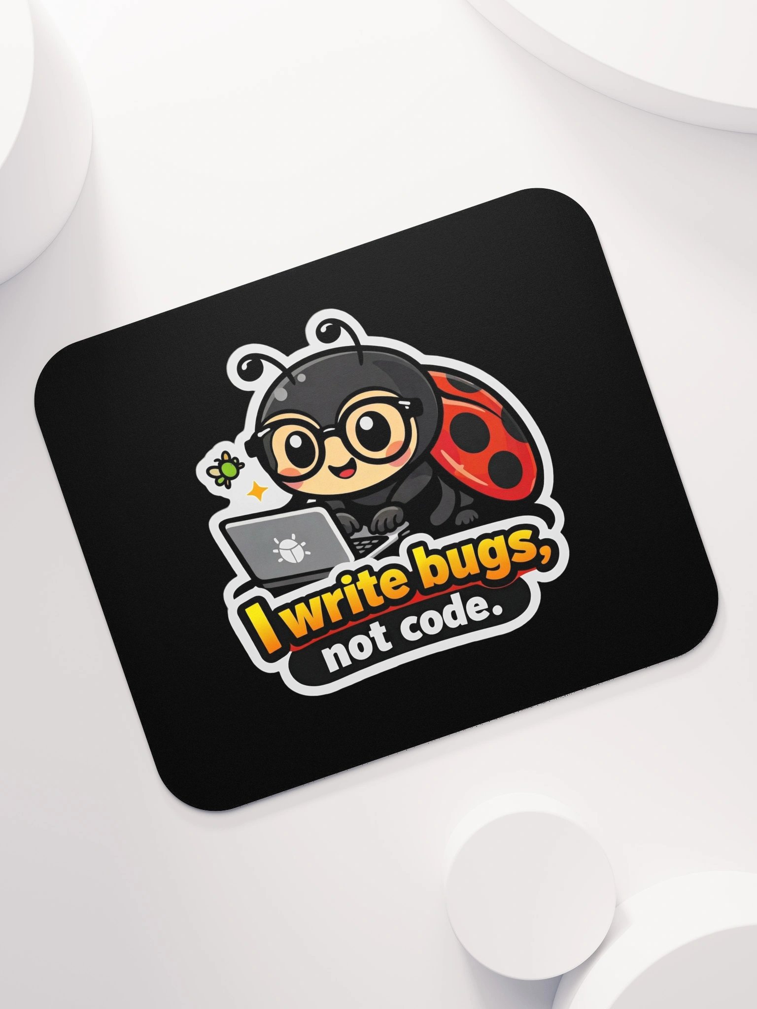 I Write Bugs Not Code Mouse Pad | Funny Programmer Desk Accessory product image (7)