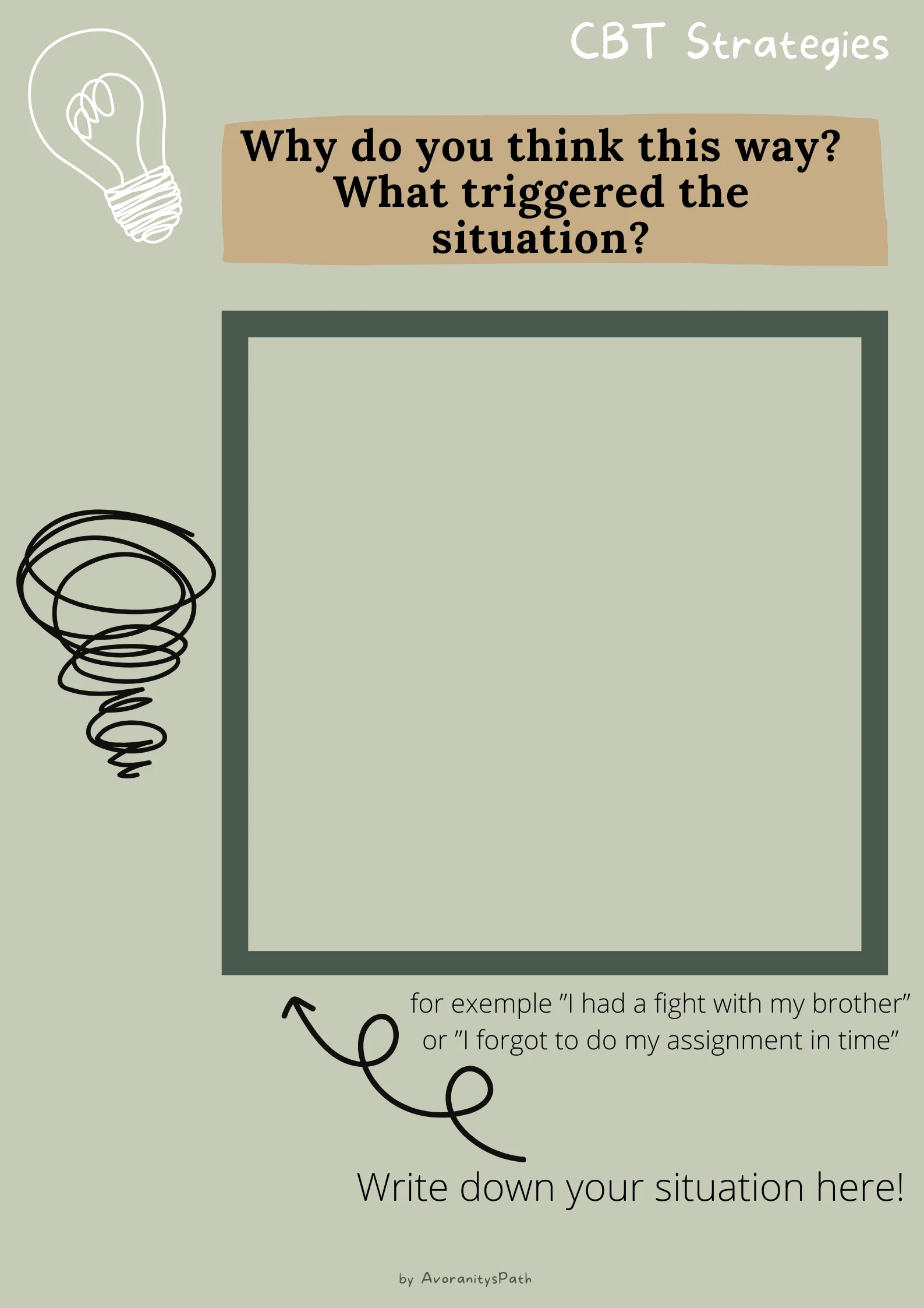 The Cognitive Behavioural Techniques Workbook (printable/download) product image (6)