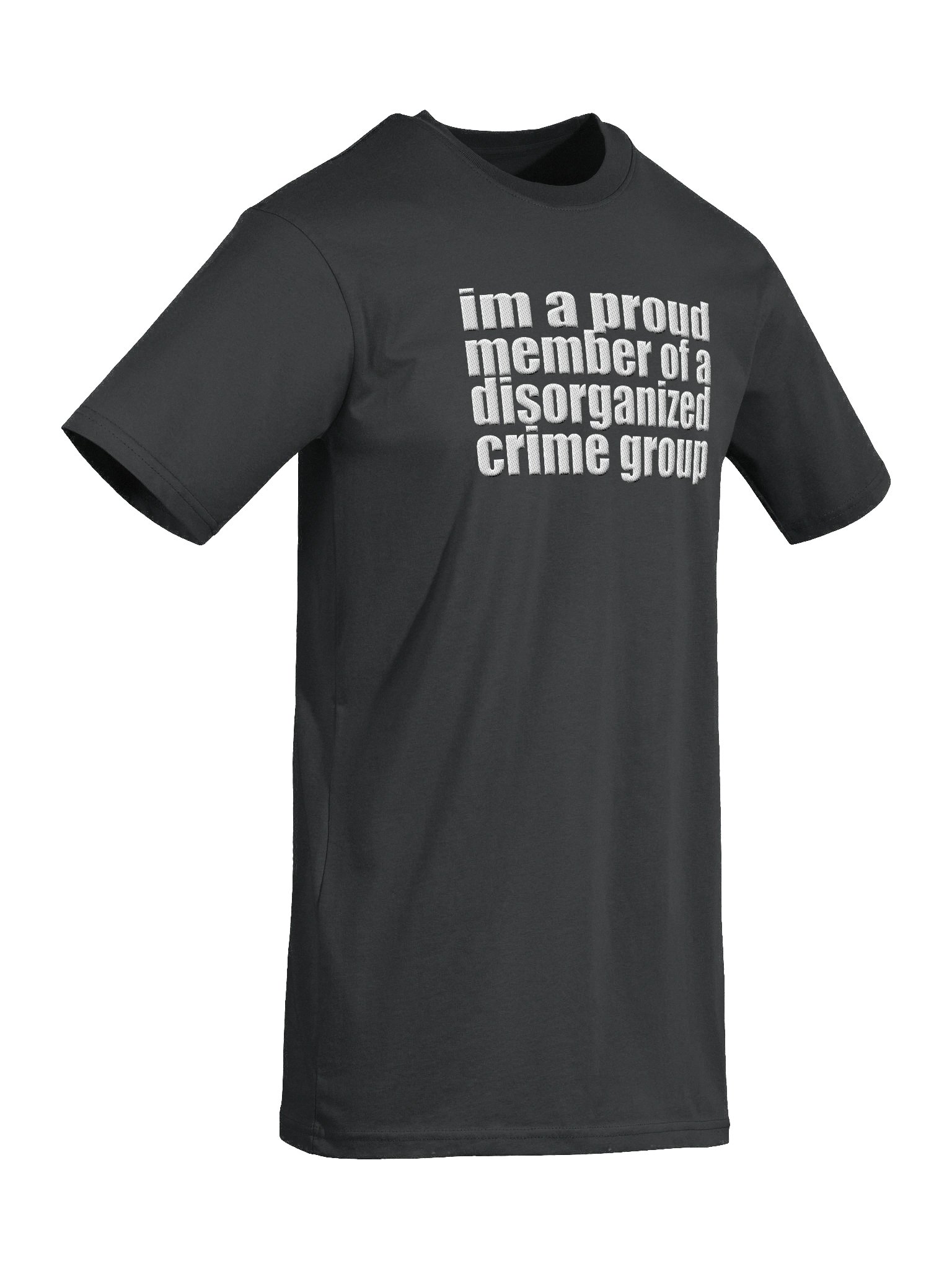 disorganized crime dark embroidered tee product image (8)