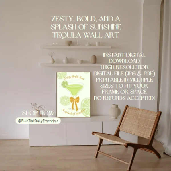 Tequila & Lime Aesthetic Wall Art product image (1)
