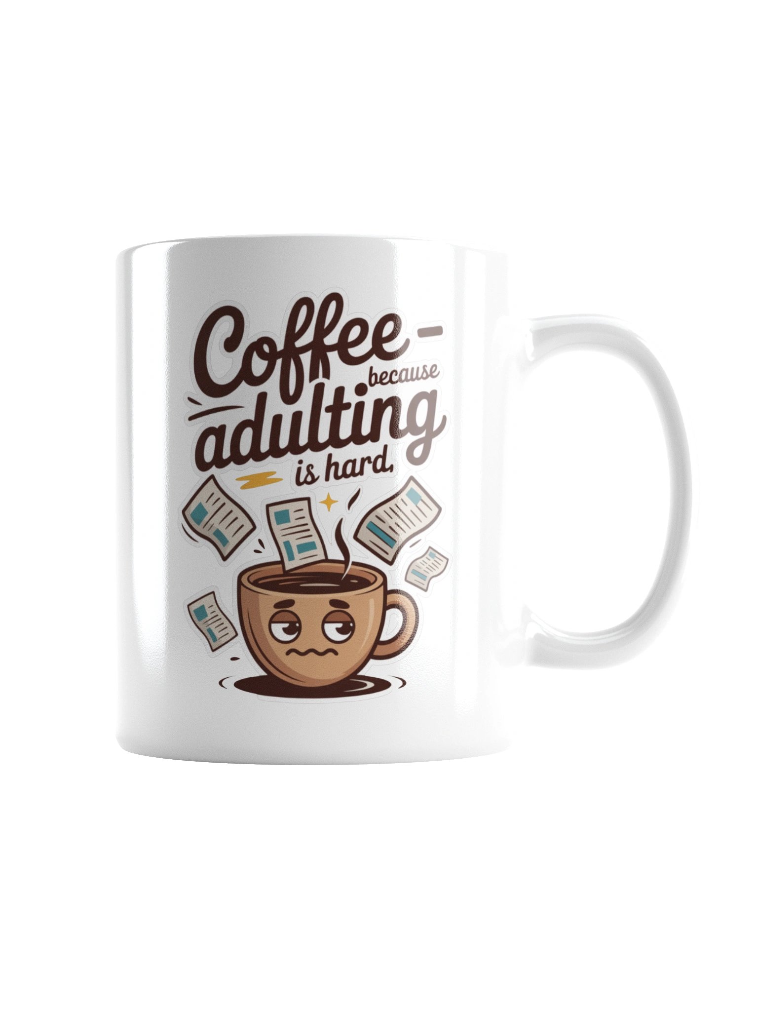 Coffee Because Adulting Is Hard Funny Mug product image (3)
