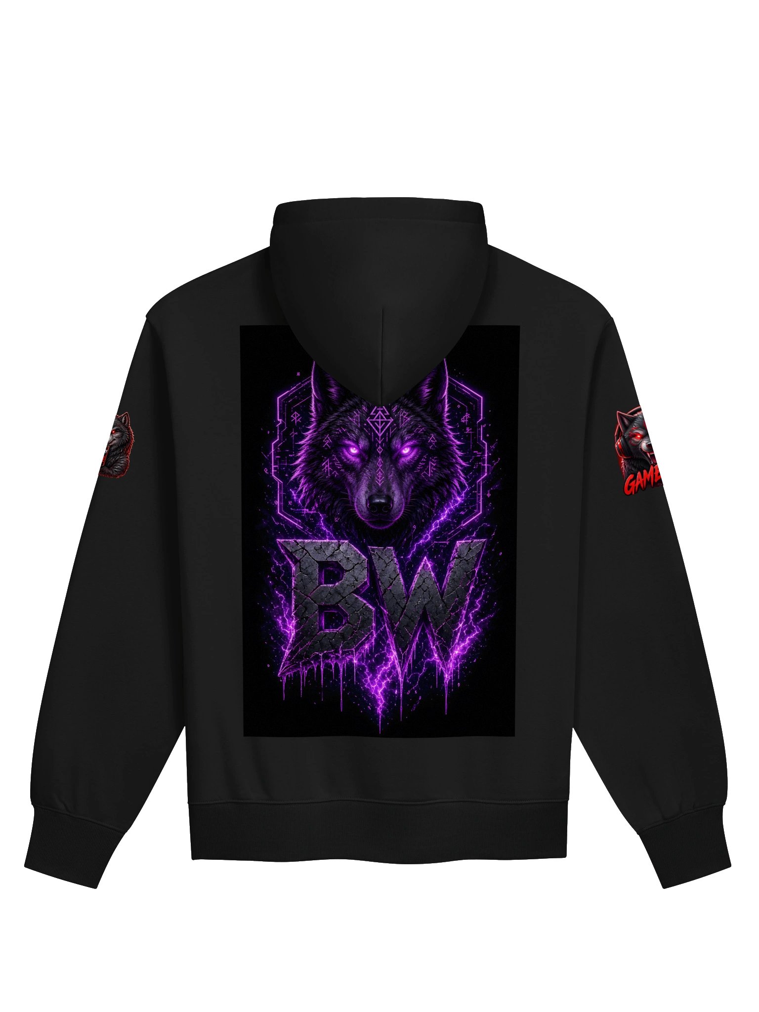 Crowned Wolf BW Heavy Hoodie product image (8)