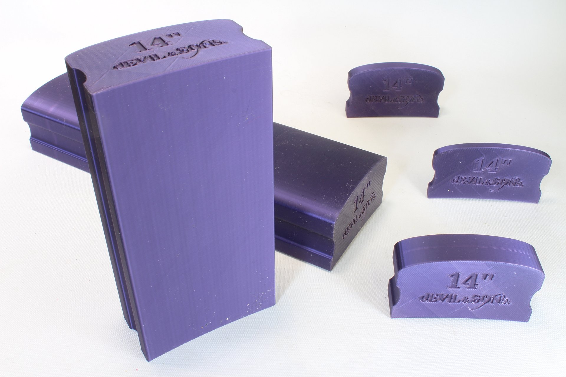 Set of five 14" Guitar Fretboard Radius Blocks (3D Print File) product image (1)
