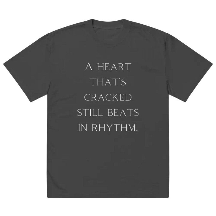 Cracked Heart Rhythm Oversized Tee product image (2)
