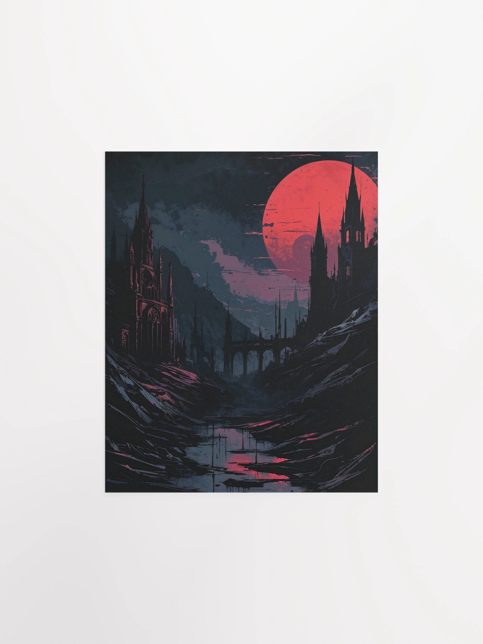 Red Eclipse Cathedral Matte Poster product image (6)