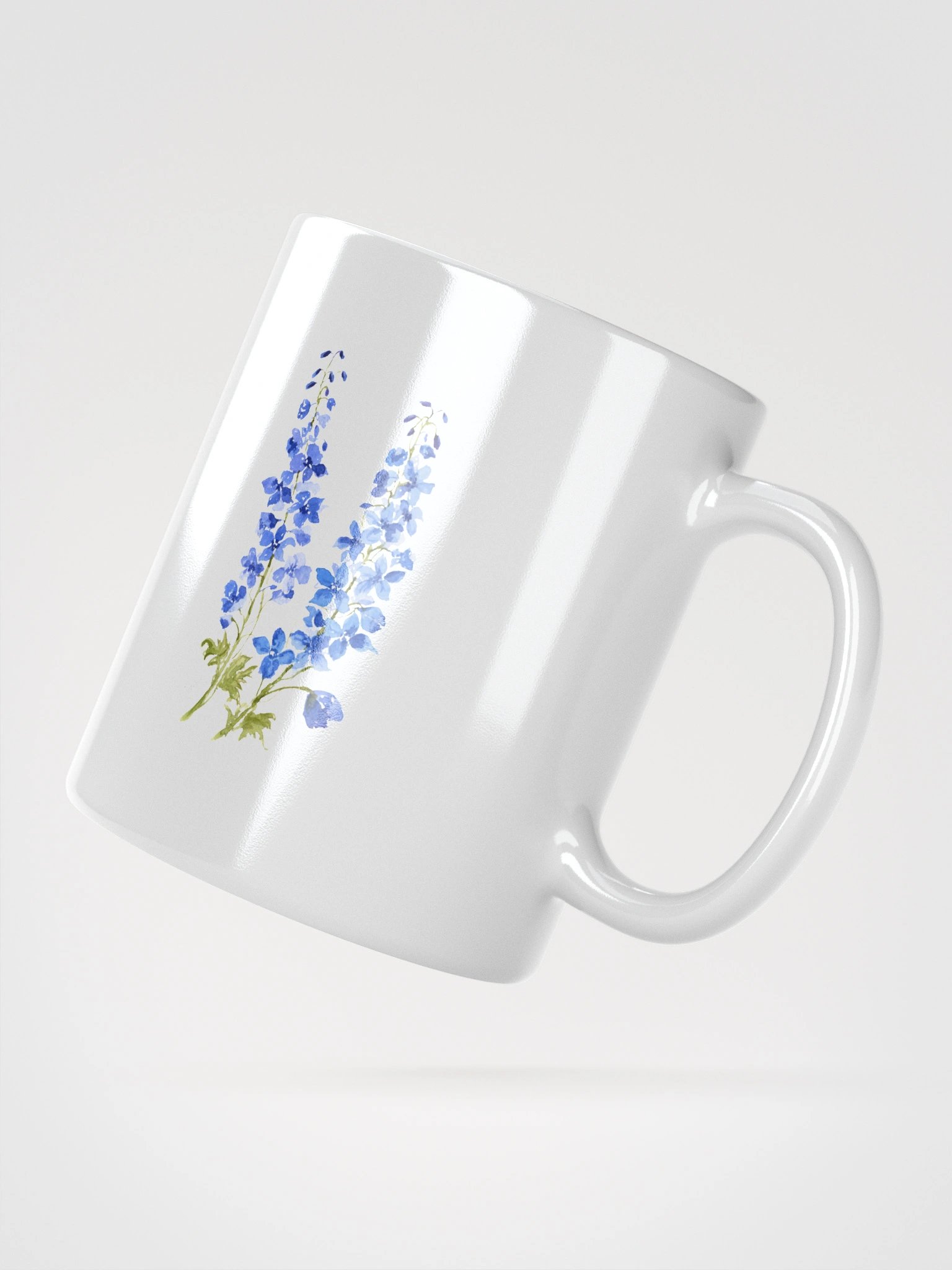 Blue Delphinium Floral Mug product image (2)