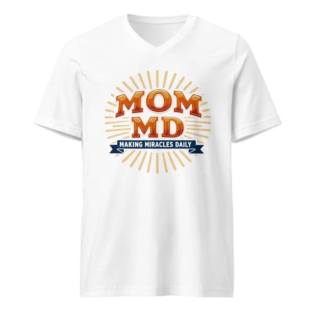 MOM MD Making Miracles Daily V-Neck Tee product image (5)