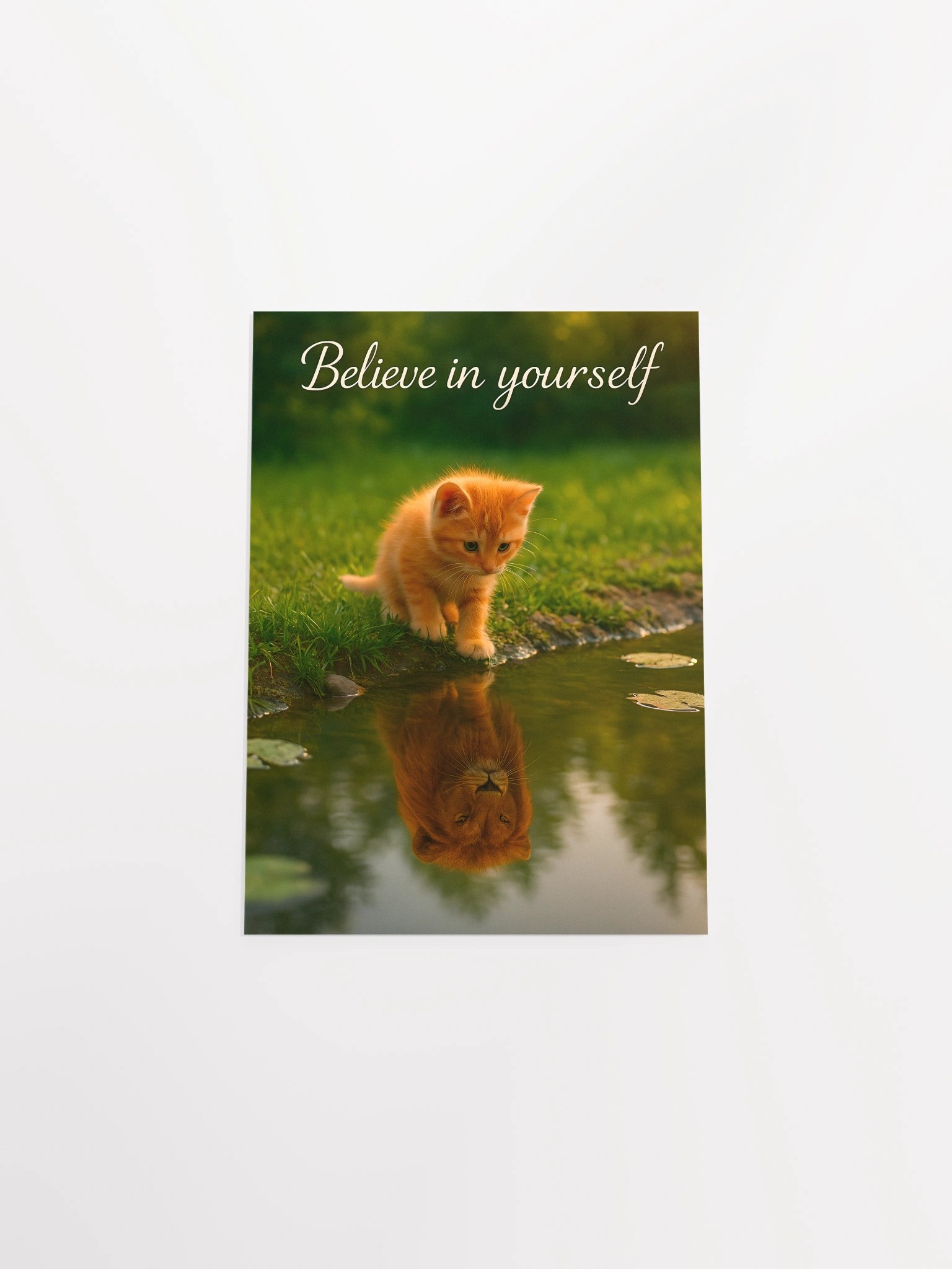 Reflect Believe in Yourself Cat Motivational Poster product image (20)