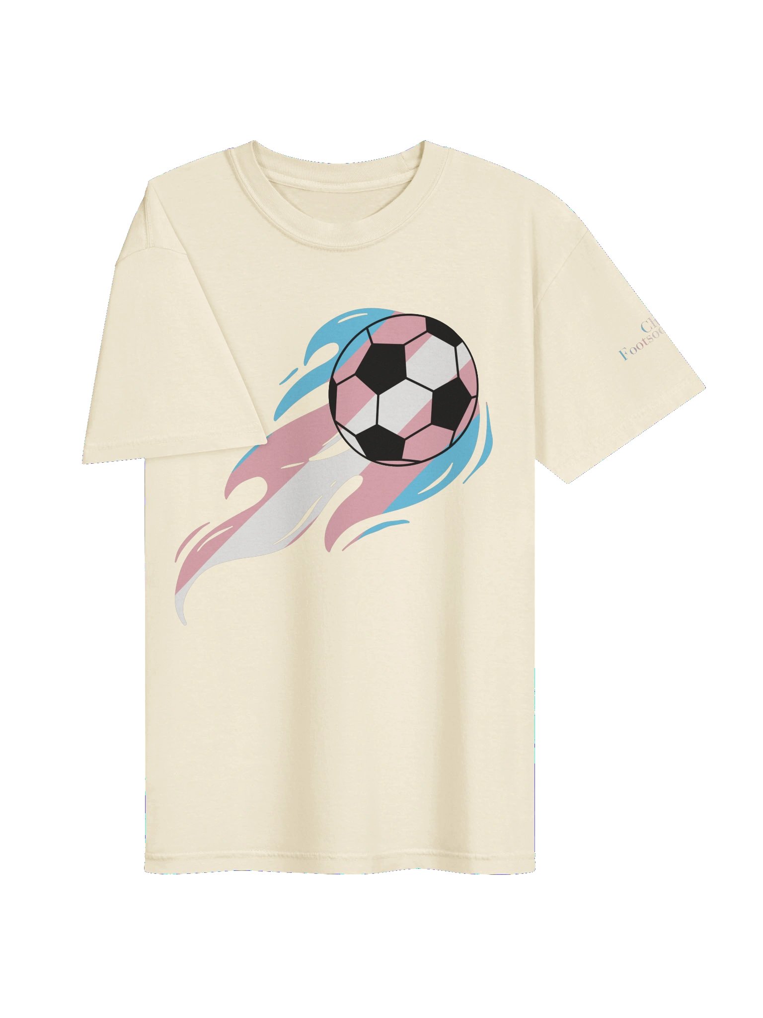 Trans Pride Flaming Soccer Ball Comfort Tee product image (3)