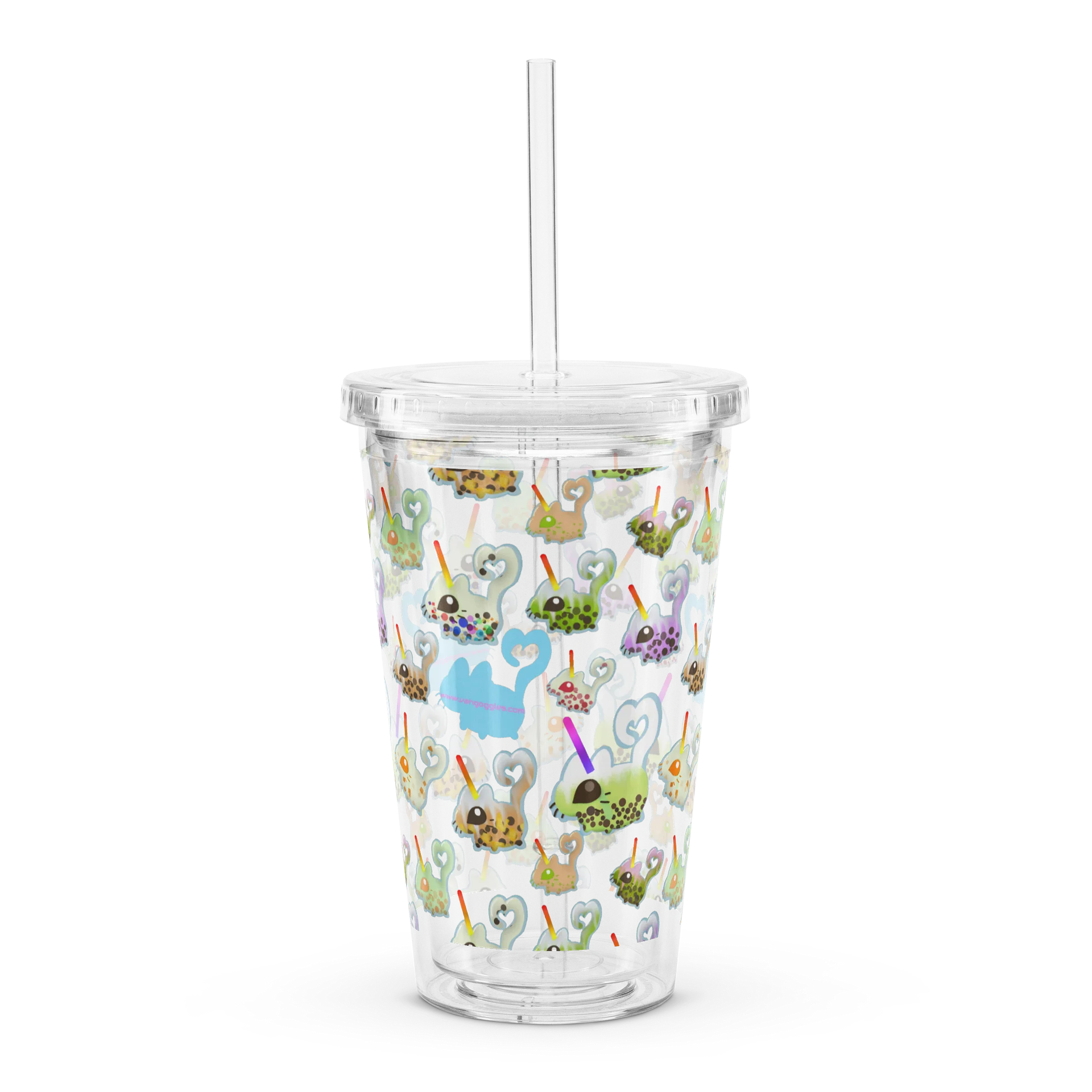 boba vanny pattern clear drink cup product image (1)