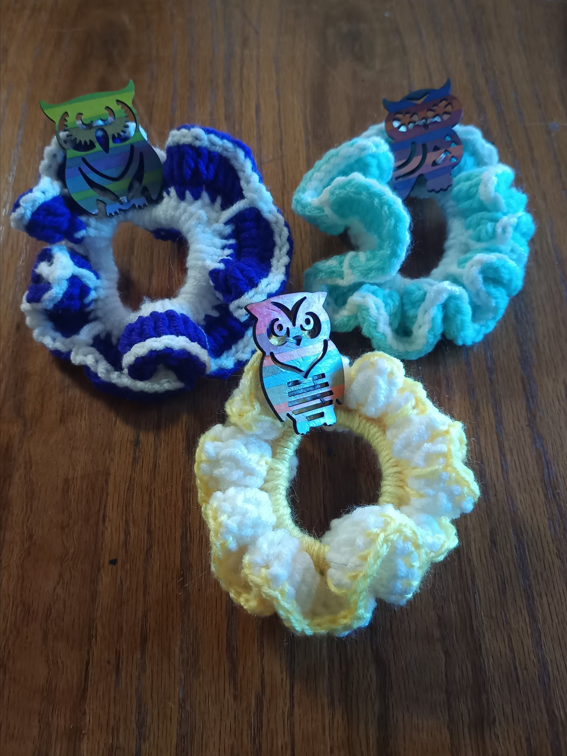 Set of 3 owl scrunchies product image (1)