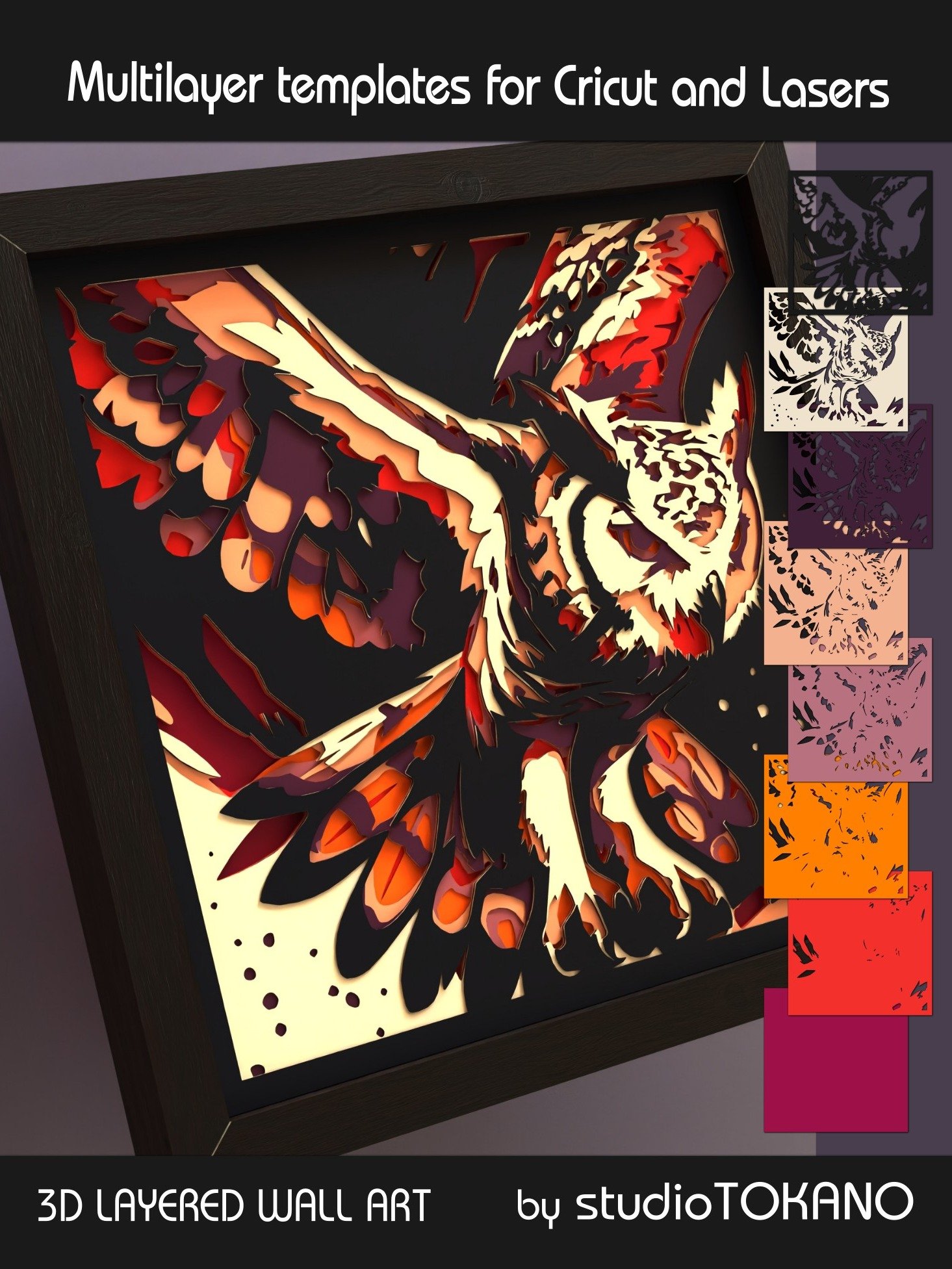 Owl Multi layered Shadowbox product image (3)