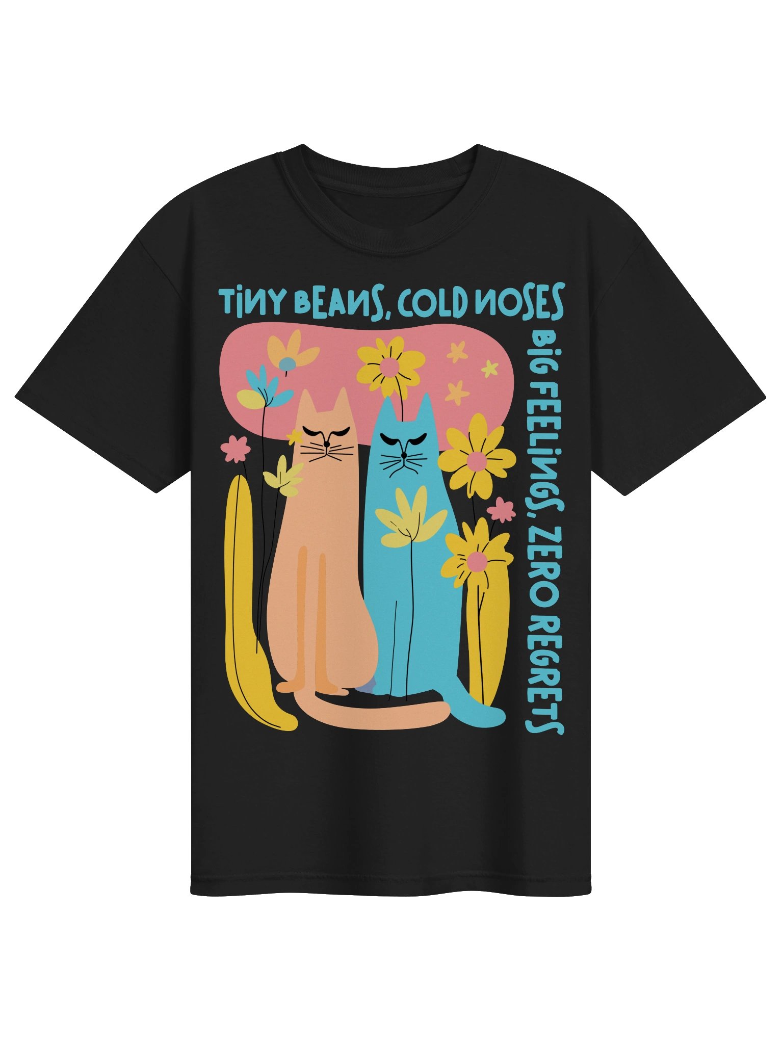 Tiny Beans, Cold Noses, Zero Regrets Rescue Cat Lovers T Shirt product image (3)