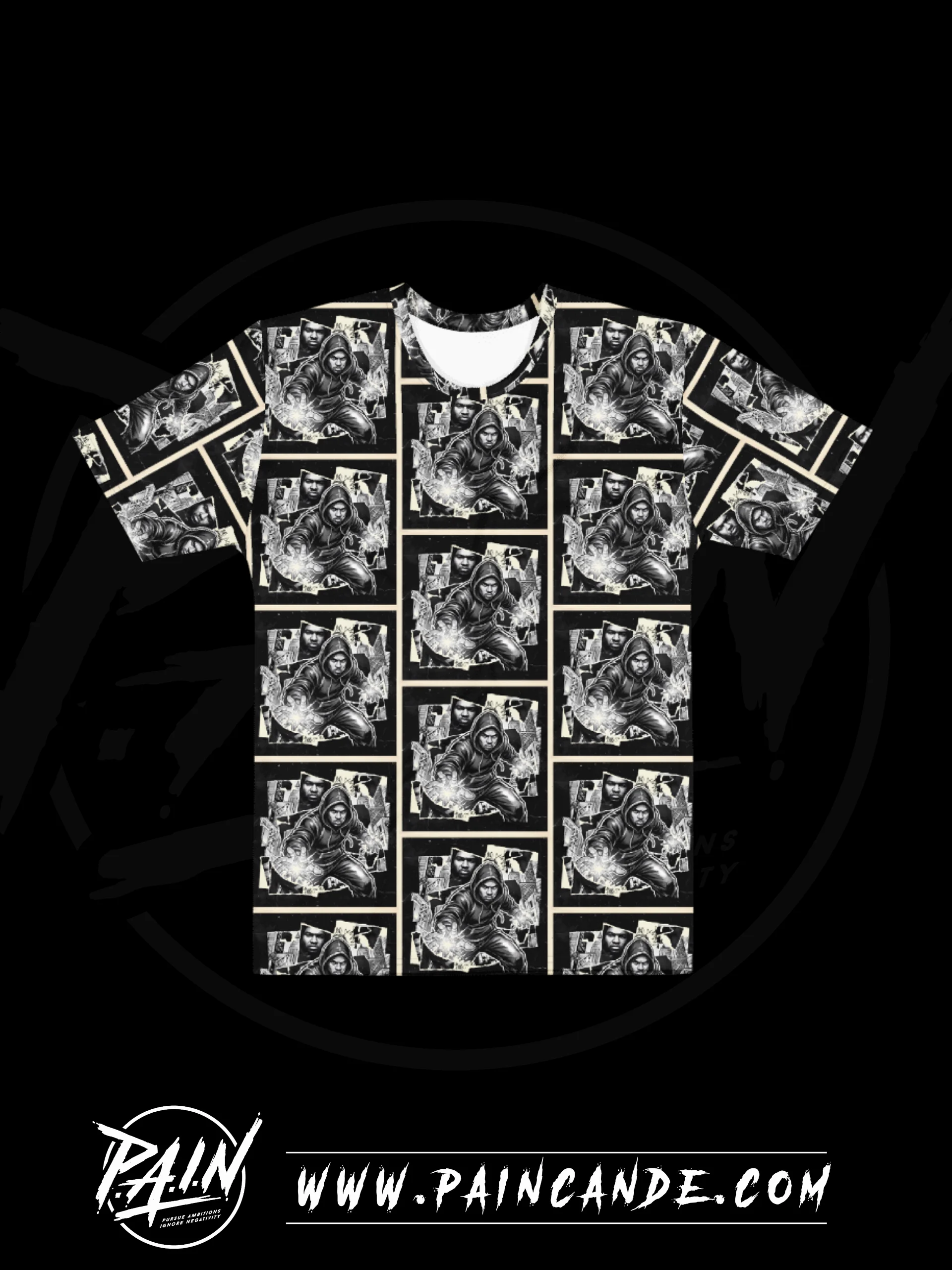 Hooded Figures All-Over Print Tee product image (1)