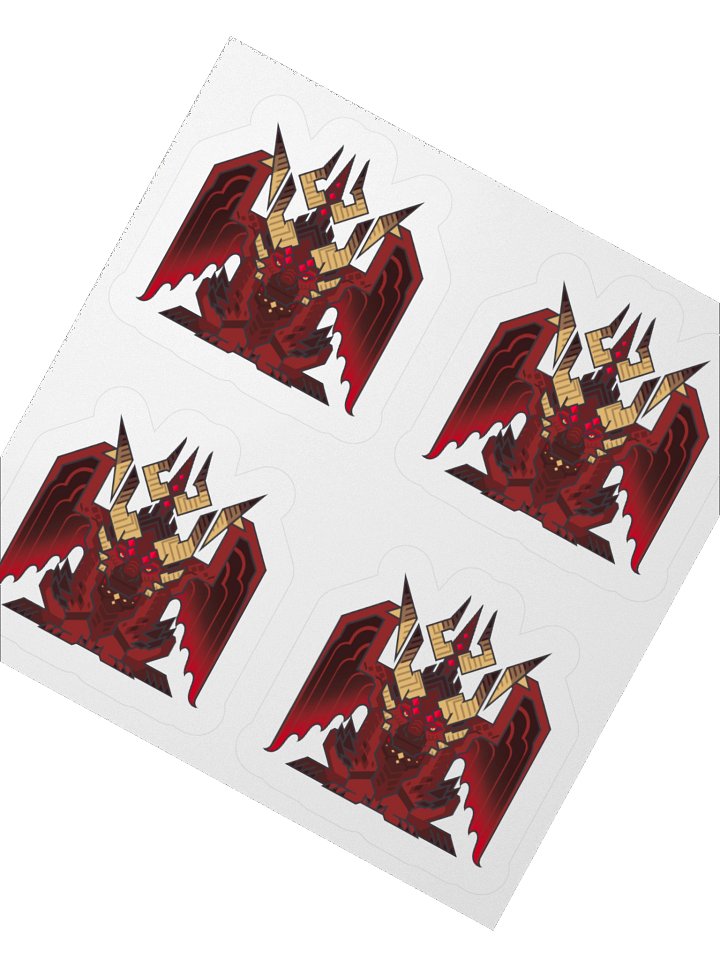 Set of 4 DanTheDracoKing Dragon Form Kiss Cut Stickers product image (2)