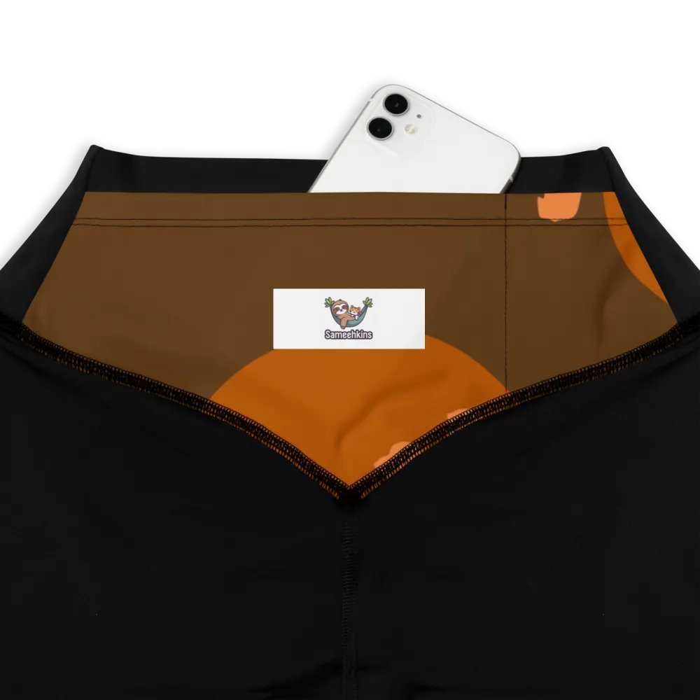 Orange Safari Chic Compression Leggings product image (1)