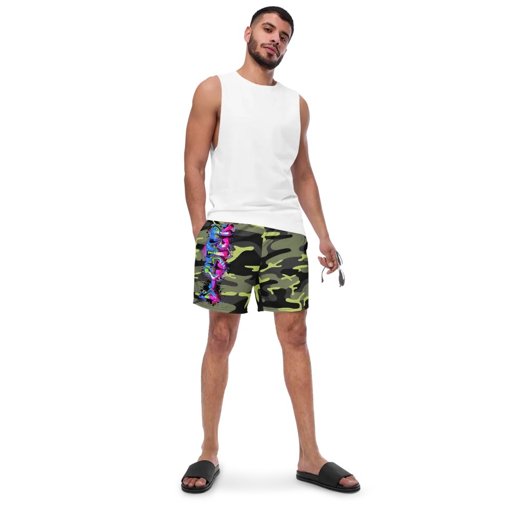 Neon Camo Splash Swim Trunks product image (4)
