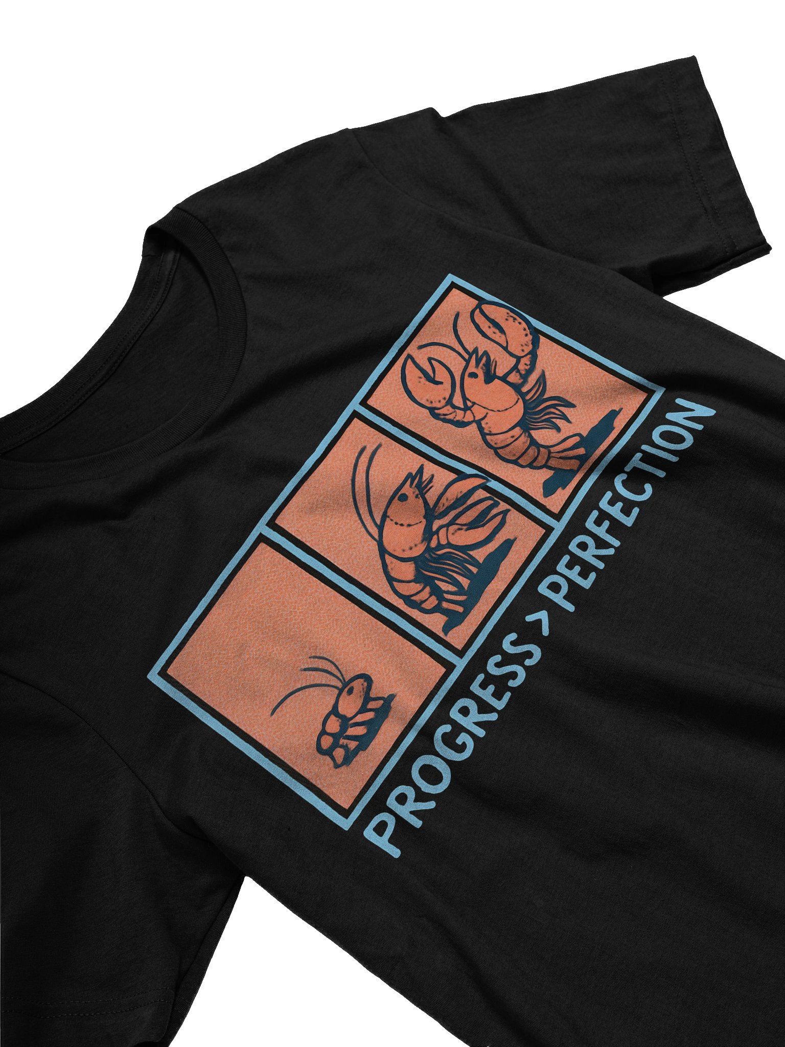 Progress Over Perfection T-Shirt | Motivational Lobster Growth Tee product image (4)