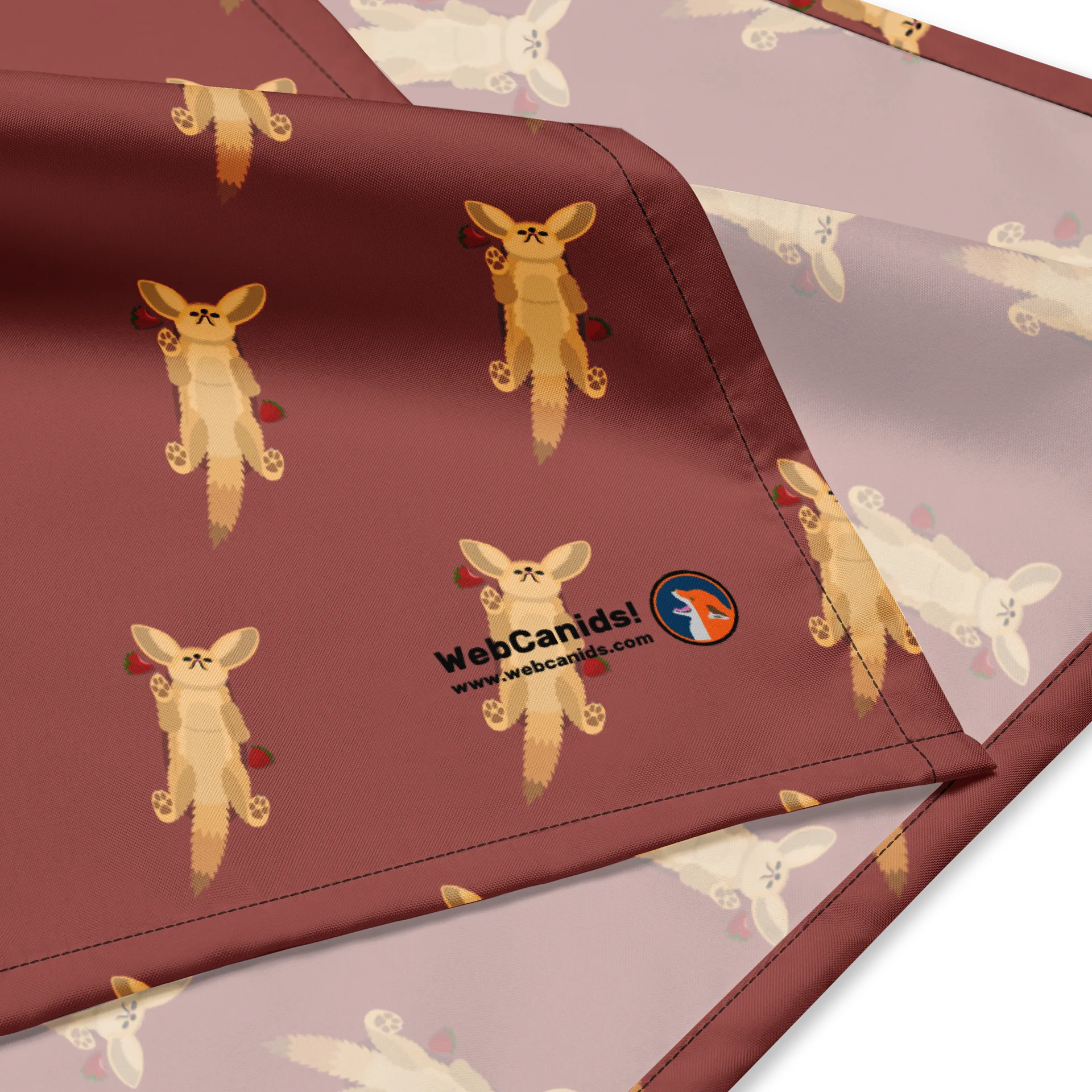 Fennec Fox Strawberry Nap Bandana product image (4)