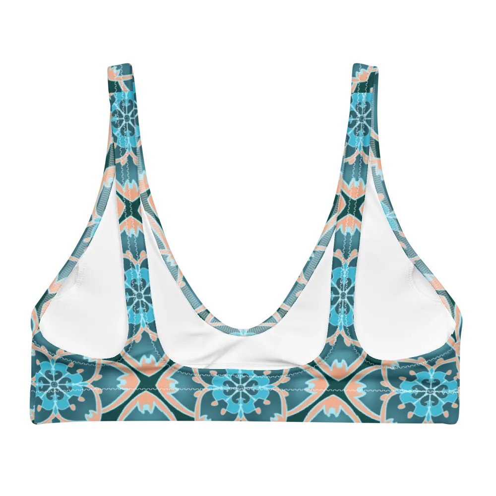 Beautiful Green Pillow Pattern Padded Bikini Top product image (2)
