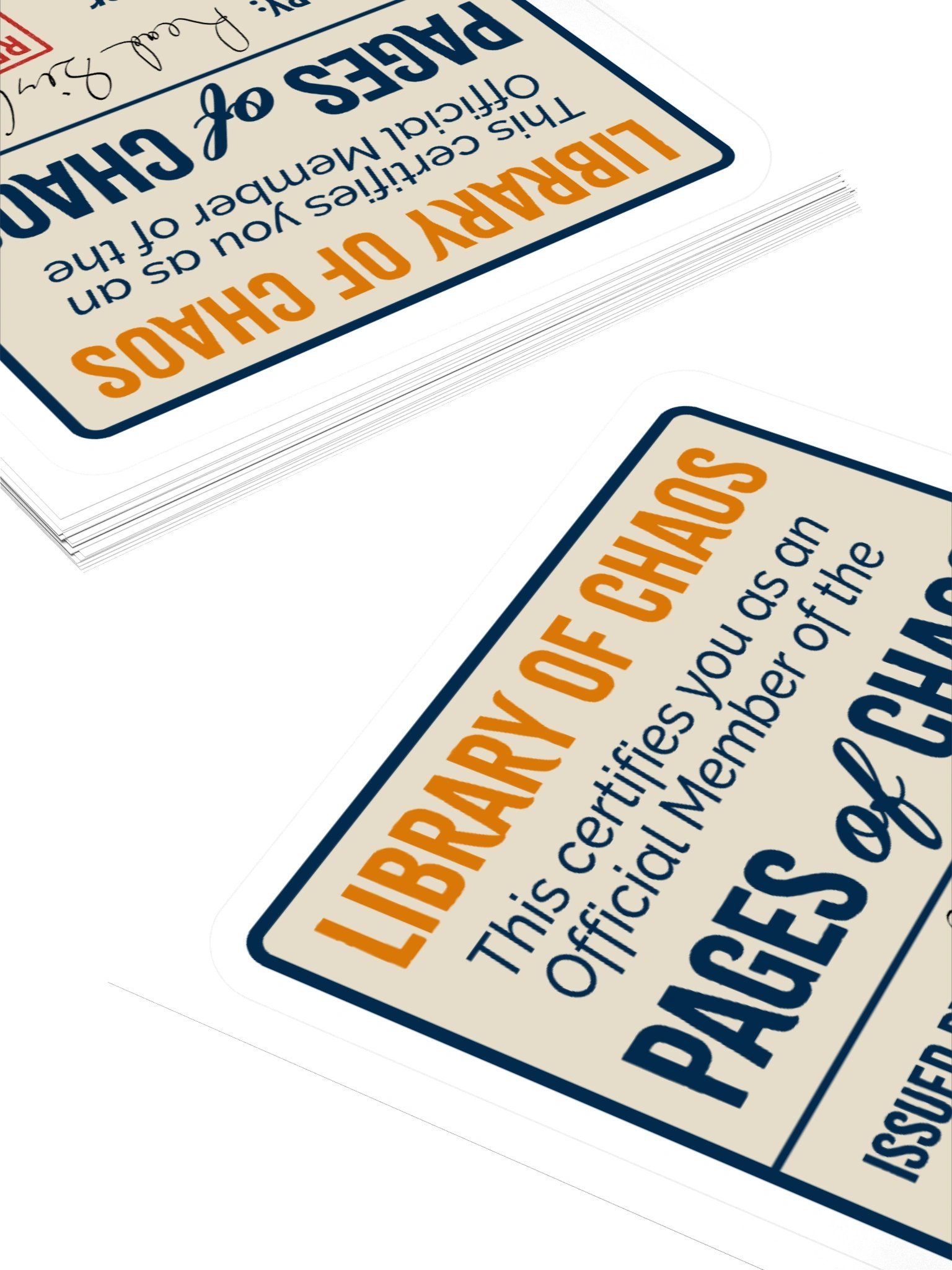 Library of Chaos Membership Card Sticker product image (4)