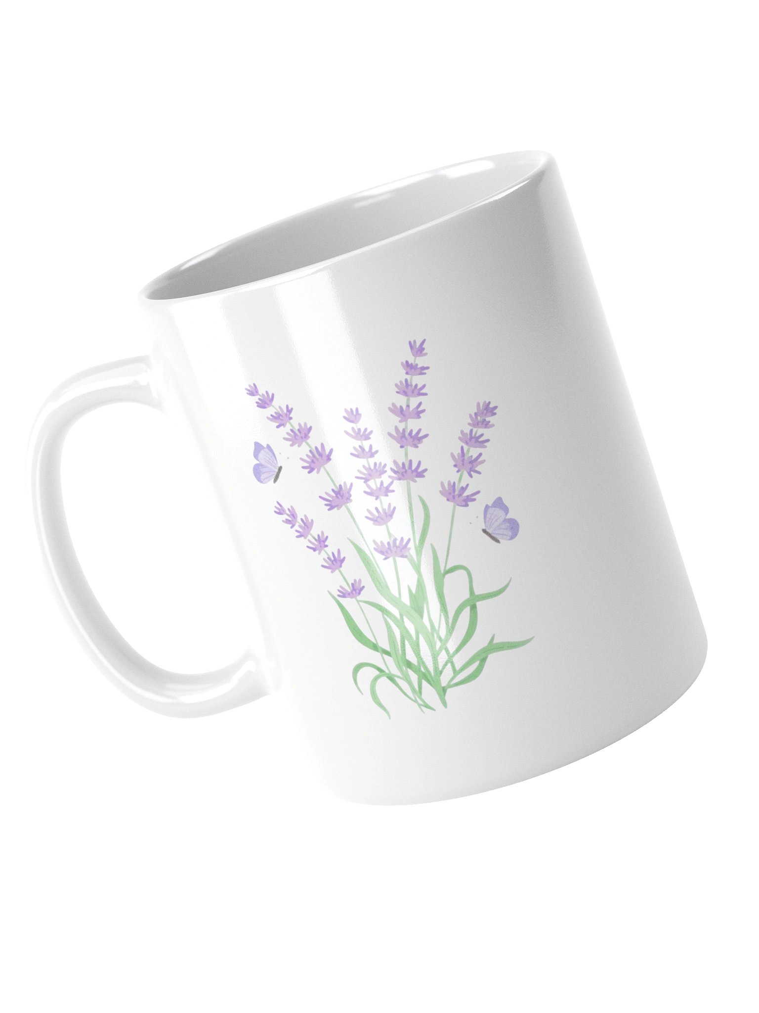 Lavender and Butterfly Floral Coffee Mug product image (14)